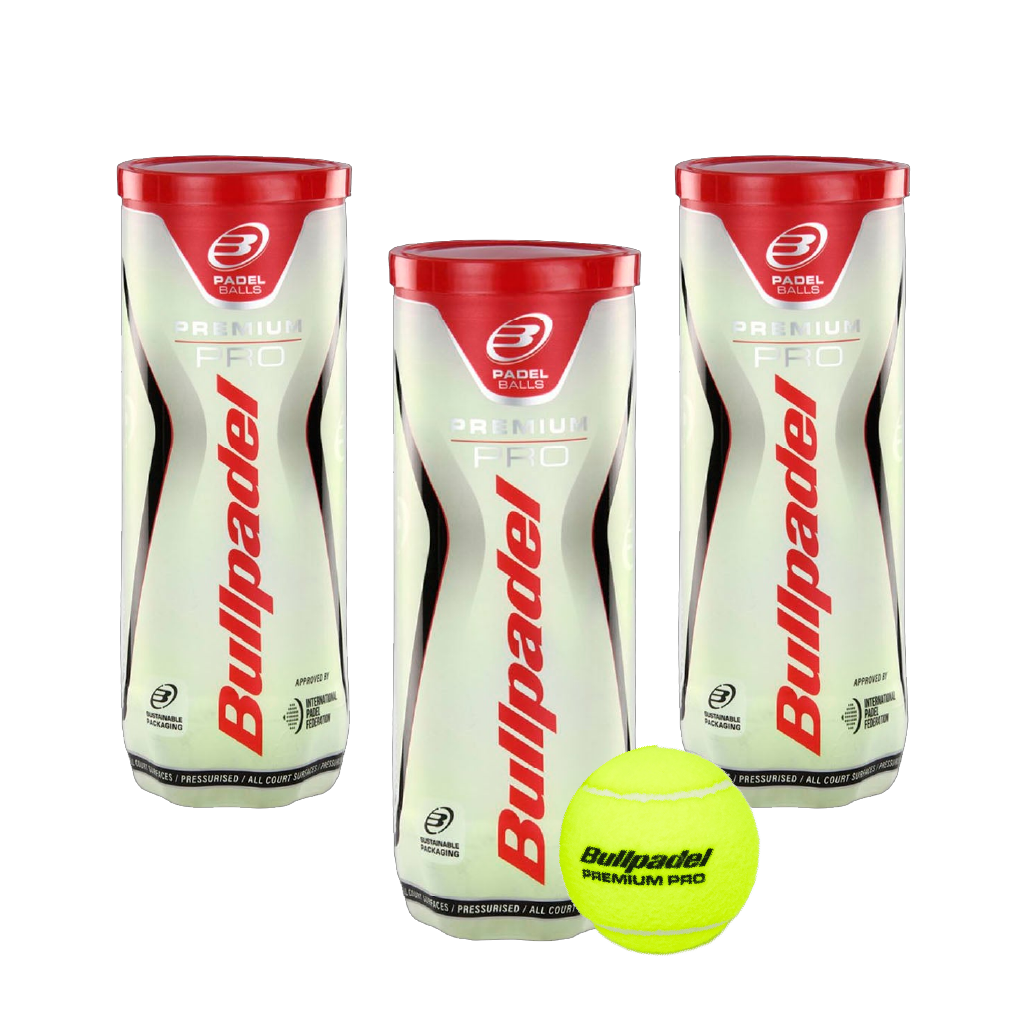 Bullpadel Premium Pro Padel Balls (Pack x3) Padelbúðin