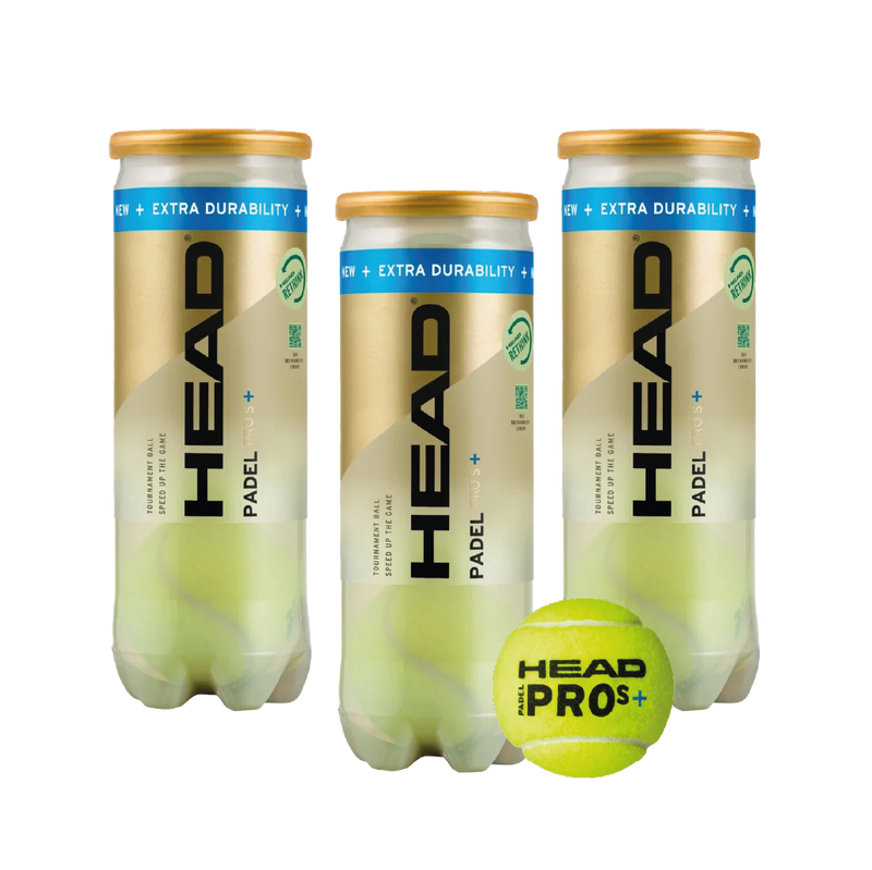Head Pro S+ padel balls (Pack x3) Padelbúðin