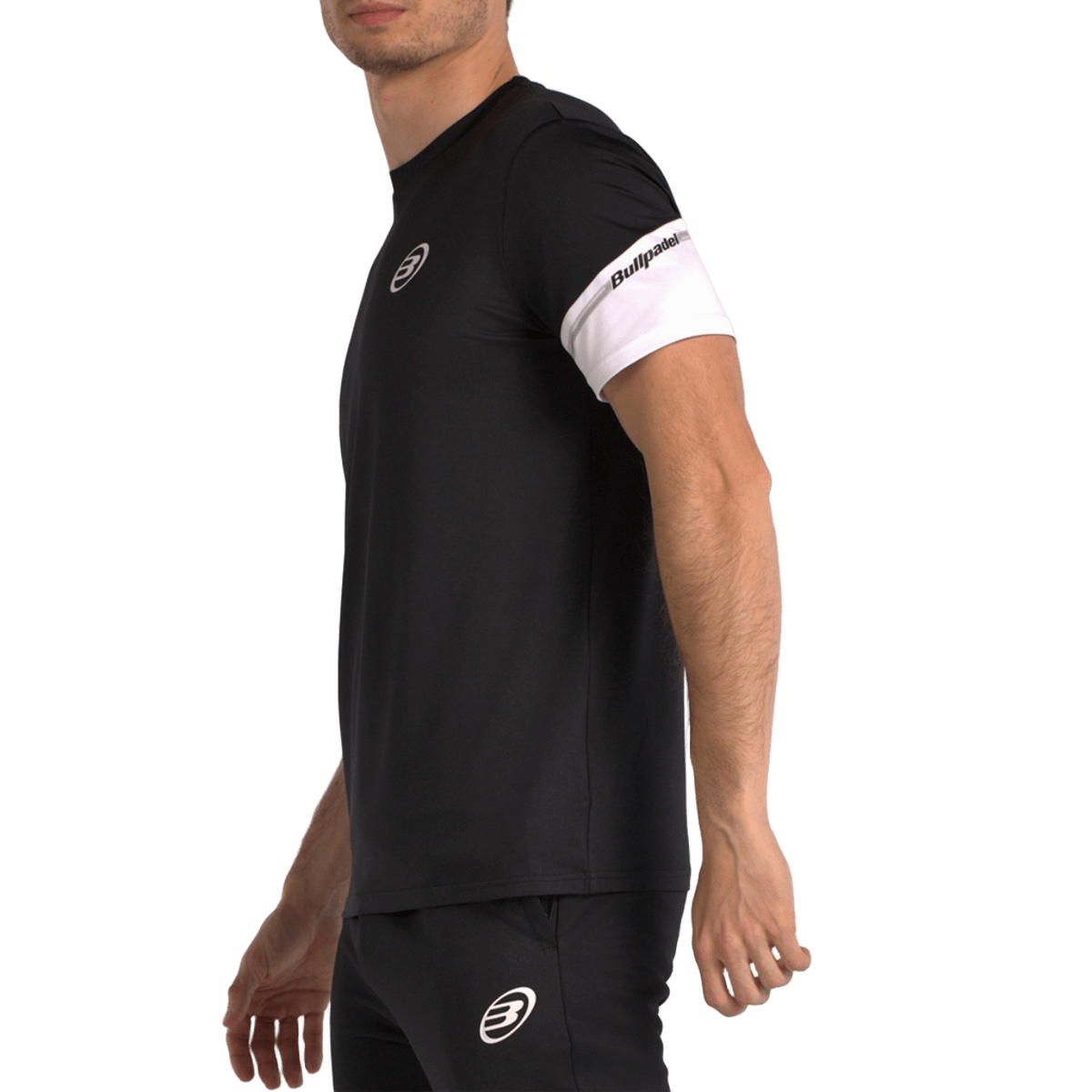 Bullpadel black T-shirt Padelbúðin